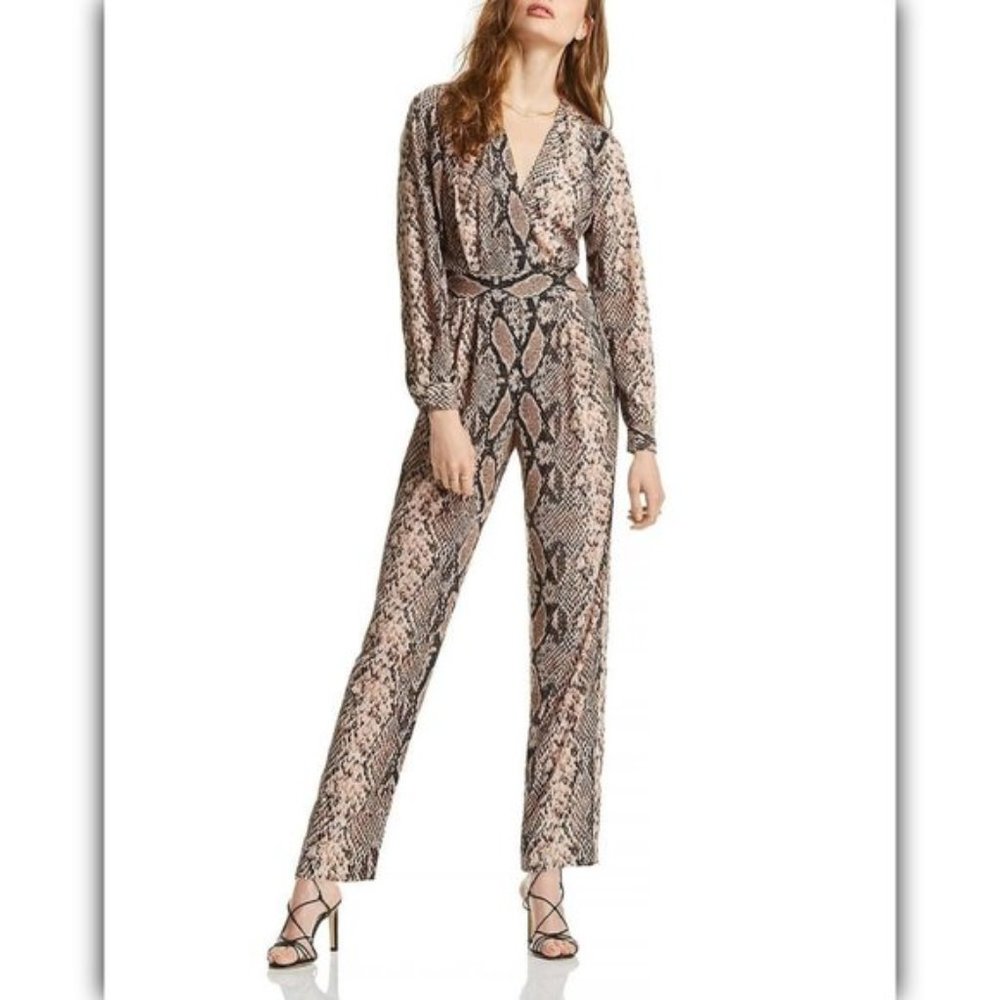 LINI Stella Snake Print One-Piece Jumpsuit
